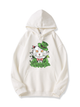320g Gentle Cat Printed Cotton Hoodie for St. Patrick's Day Emma Bridess