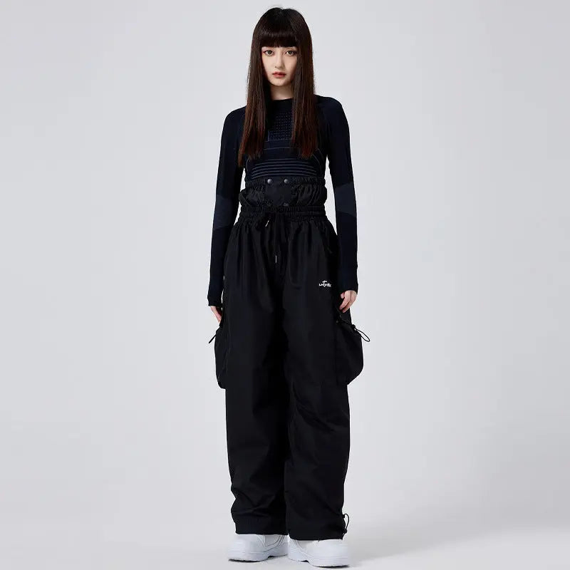Loose Fit Snow Pants with Drawstring Waist for Ski & Snowboard