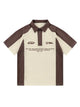 American Style Letter Zip Polo Shirt