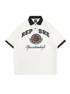 Badge Graphic Button Polo Shirt