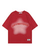 Blurred Star Letter Printed T-shirt