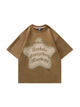 Blurred Star Letter Printed T-shirt