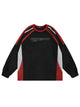 Vintage Contrast Color Letter Embroidered Sweatshirt