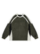 Vintage Contrast Color Letter Embroidered Sweatshirt