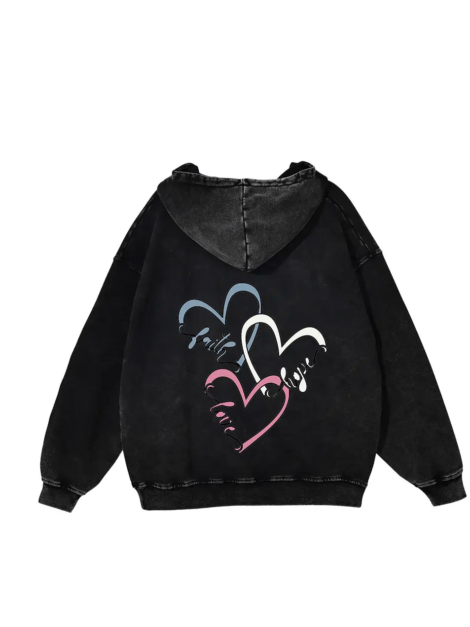 360g Wash Old Cotton Hoodie for Valentine Emma Bridess