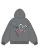 320g Love Heart Printed Cotton Hoodie for Valentine's Day Emma Bridess