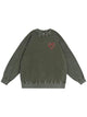 350g Cotton Heart Rose Printed Wash Old Sweatshirt for Valentine's Day Emma Bridess
