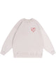 350g Cotton Heart Rose Printed Wash Old Sweatshirt for Valentine's Day Emma Bridess