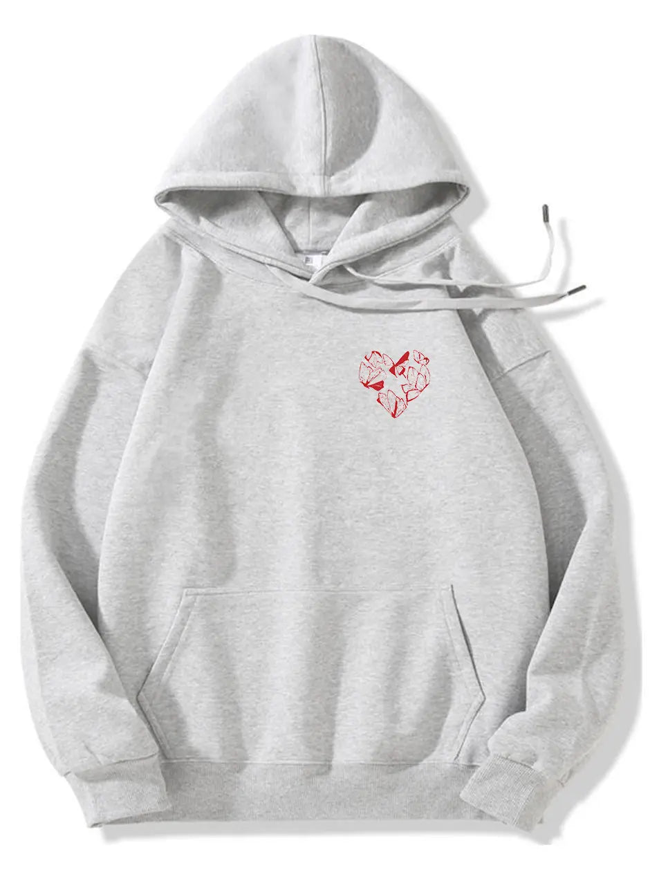 320g Cotton Heart Rose Printed Hoodie for Valentine's Day Emma Bridess