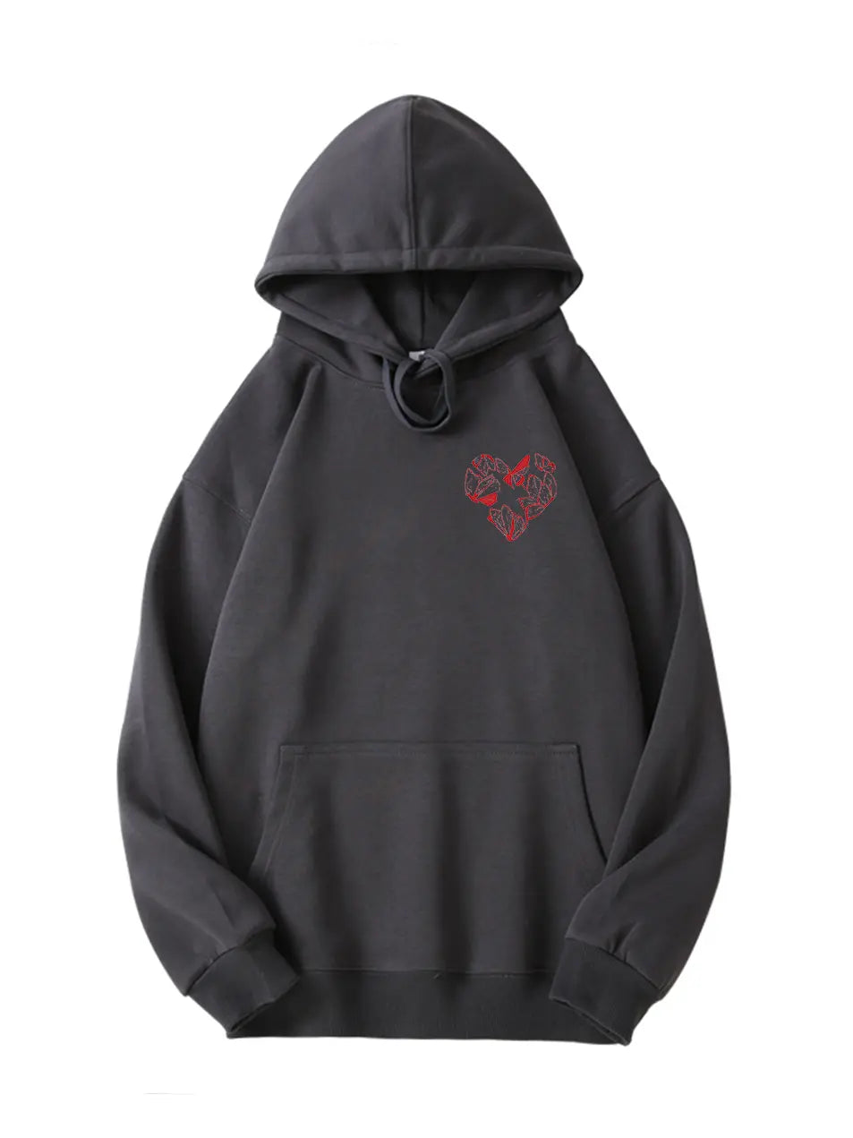 320g Cotton Heart Rose Printed Hoodie for Valentine's Day Emma Bridess