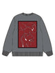 350g Cotton Red Back Printed Wash Old Sweatshirt for Valentine's Day Emma Bridess