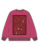 350g Cotton Red Back Printed Wash Old Sweatshirt for Valentine's Day Emma Bridess