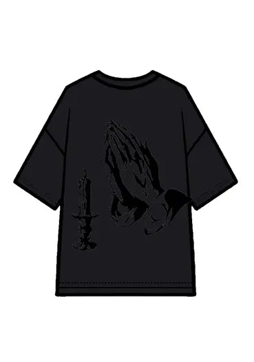 270g Cotton Easter Pray Printed Wash Old T-shirt Emma Bridess