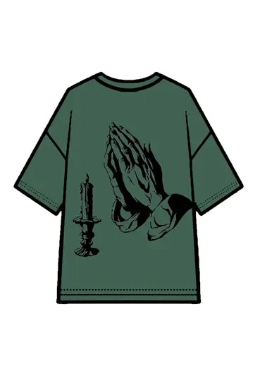 270g Cotton Easter Pray Printed Wash Old T-shirt Emma Bridess