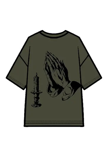 270g Cotton Easter Pray Printed Wash Old T-shirt Emma Bridess
