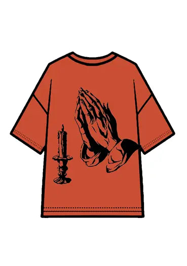 270g Cotton Easter Pray Printed Wash Old T-shirt Emma Bridess