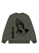 350g Cotton Hallow God Printed Wash Old Sweatshirt for Easter Emma Bridess