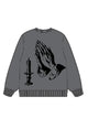 350g Cotton Hallow God Printed Wash Old Sweatshirt for Easter Emma Bridess
