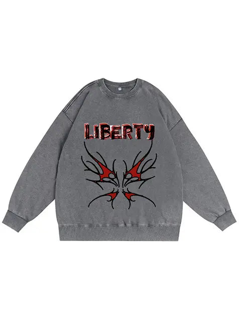 350g Cotton Liberty Butterfly Printed Wash Old Sweatshirt Emma Bridess