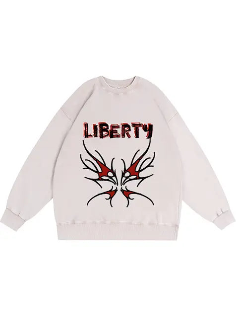 350g Cotton Liberty Butterfly Printed Wash Old Sweatshirt Emma Bridess