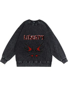 350g Cotton Liberty Butterfly Printed Wash Old Sweatshirt Emma Bridess