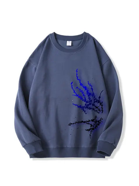 320g Red Back Butterfly Printed Cotton Sweatshirt Emma Bridess