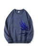 320g Red Back Butterfly Printed Cotton Sweatshirt Emma Bridess