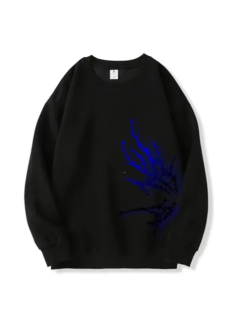 320g Red Back Butterfly Printed Cotton Sweatshirt Emma Bridess