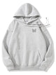 320g Silver Future Butterfly Printed Cotton Hoodie Emma Bridess