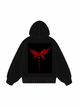 360g Hollow Blood Butterfly Printed Wash Old Cotton Hoodie Emma Bridess