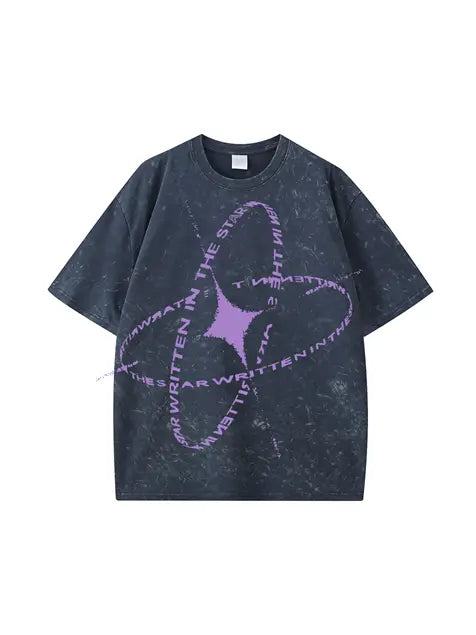 270g Cotton Purple The Star Wash Old T-shirt Emma Bridess