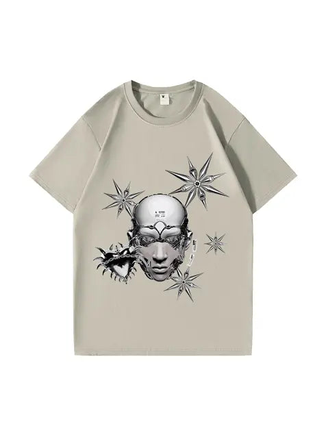 270g Cotton Cyberpunk Interstellar Wash Old T-shirt Emma Bridess