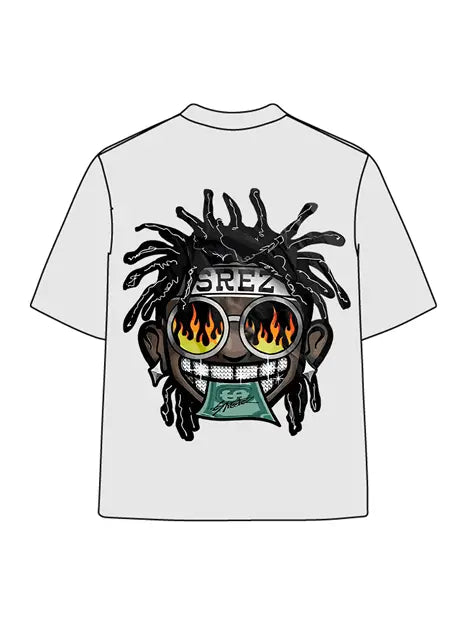 270g Cotton Hip-hop Dollar Printed Wash Old T-shirt Emma Bridess