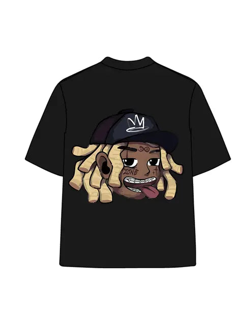 270g Cotton Cartoon Hip-hop Wash Old T-shirt Emma Bridess