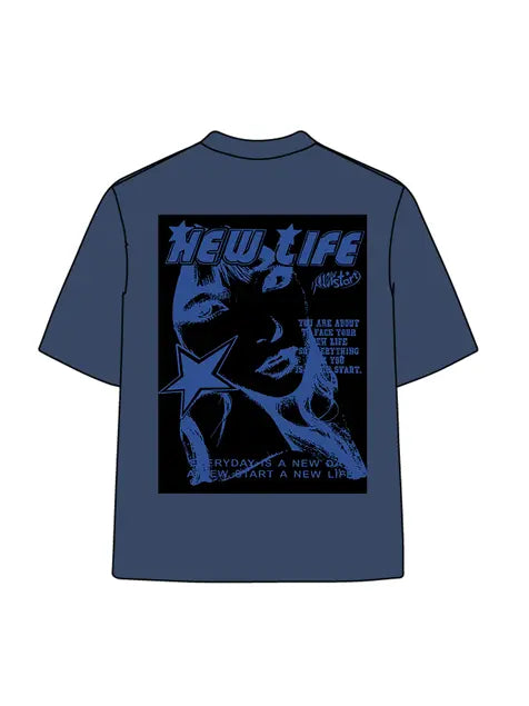 270g Cotton Animation Girl Stars Wash Old T-shirt Emma Bridess