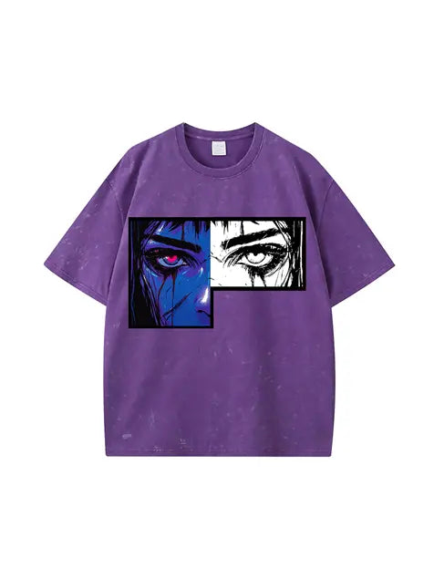 270g Cartoon Tears of Blood Wash Old T-shirt Emma Bridess