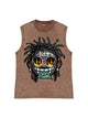 230g Cotton Hip-hop Dollar Wash Old Sleeveless T-shirt Emma Bridess