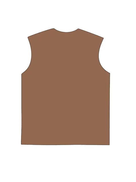 230g Cotton Hip-hop Dollar Wash Old Sleeveless T-shirt Emma Bridess