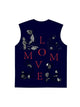 230g Cotton Love Mom Back Printed Wash Old Sleeveless T-shirt for Mom Emma Bridess