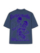 270g Bone Purple Back Santa Printed Cotton Printed Wash Old T-shirt Emma Bridess