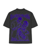 270g Bone Purple Back Santa Printed Cotton Printed Wash Old T-shirt Emma Bridess