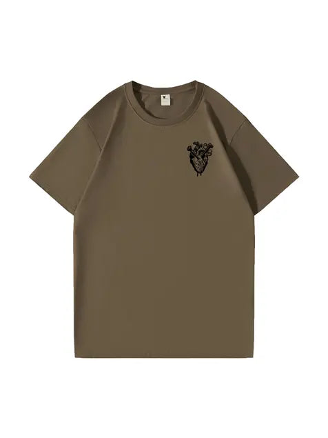 270g Dance on Your Grave Skull Printed Wash Old T-shirt Emma Bridess