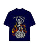 270g Dance on Your Grave Skull Printed Wash Old T-shirt Emma Bridess