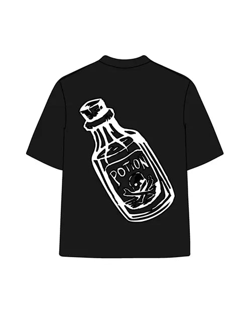 270g King Leoric Potion Printed Wash Old T-shirt Emma Bridess