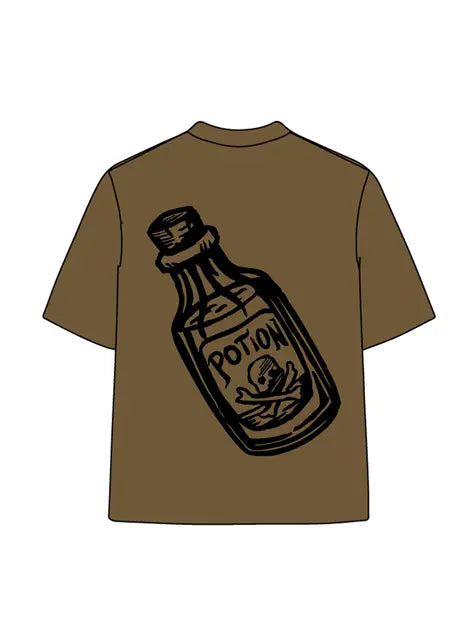 270g King Leoric Potion Printed Wash Old T-shirt Emma Bridess