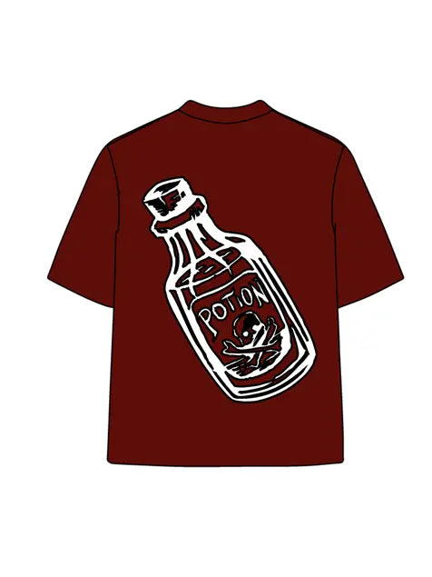 270g King Leoric Potion Printed Wash Old T-shirt Emma Bridess