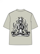 270g Skull Meditation Calm Down Printed Wash Old T-shirt Emma Bridess