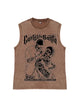 230g Santa Printed Wash Old Sleeveless T-shirt Emma Bridess