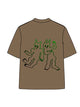 270g Green Line Cartoon Printed Wash Old Cotton T-shirt Emma Bridess