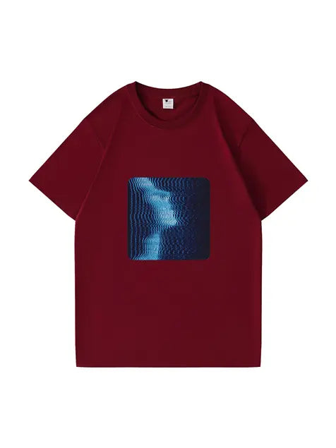 270g Future Electric Wave Man Printed Wash Old Cotton T-shirt Emma Bridess